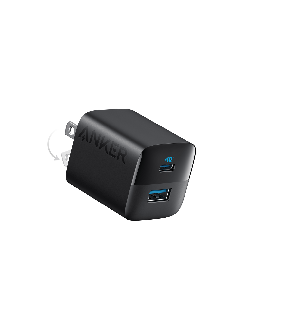 Anker 323 33W charging adapter with compact design, USB-C port, and ergonomic shape for fast device charging.