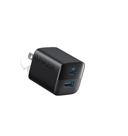 Anker 323 33W charging adapter with compact design, USB-C port, and ergonomic shape for fast device charging.