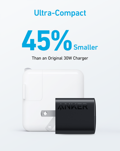 Anker 323 33W charging-only power adapter with compact design and USB-C port for fast device charging.