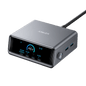 Anker Prime 250W GaN charger with six ports, compact design, and sleek black finish for fast device charging.