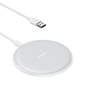 Anker 313 wireless charging pad for charging devices, slim black pad with charging indicator light on smooth surface.
