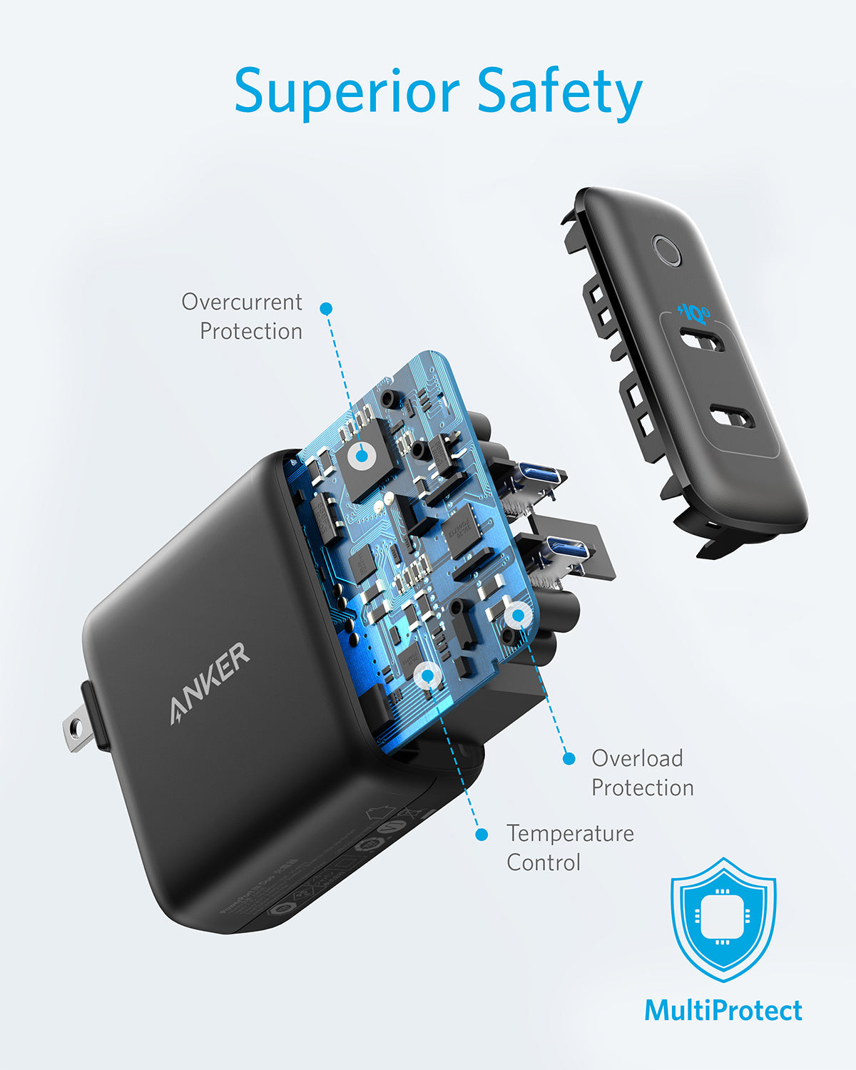 Anker 324 Charger 40W, compact charging device with USB-C port, designed for fast and efficient device charging.