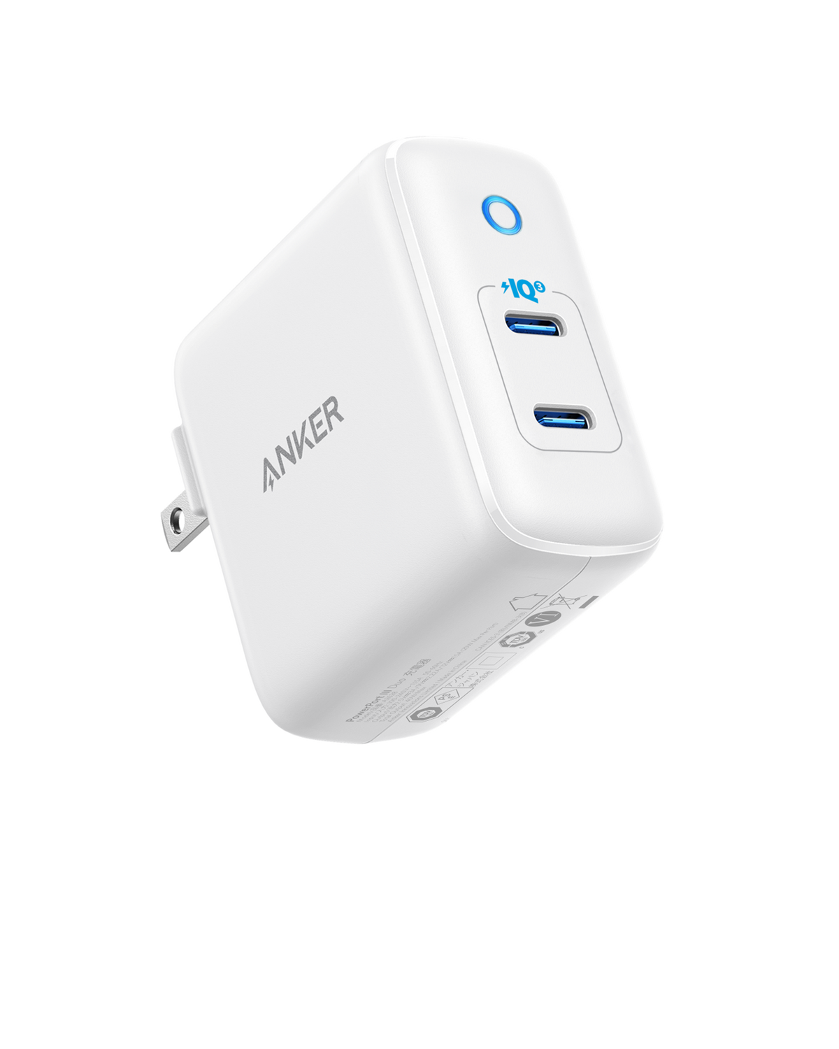 Anker 324 Charger 40W charging device with compact design and USB-C port for fast charging.