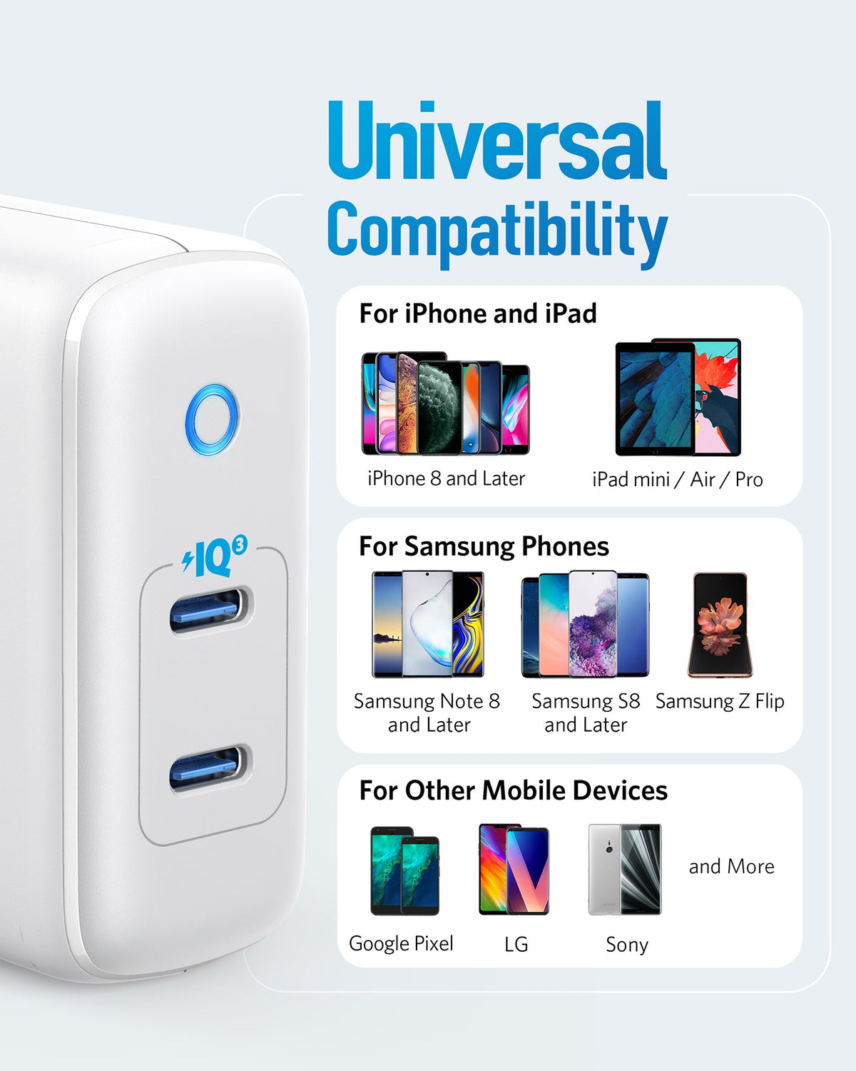 Anker 324 Charger 40W, compact charging device with USB-C port, designed for fast and efficient device charging.
