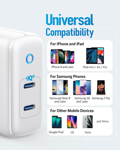 Anker 324 Charger 40W, compact charging device with USB-C port, designed for fast and efficient device charging.