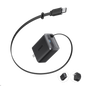 Anker Nano 35W charger with built-in retractable USB-C cable, compact and portable power adapter for fast charging devices.