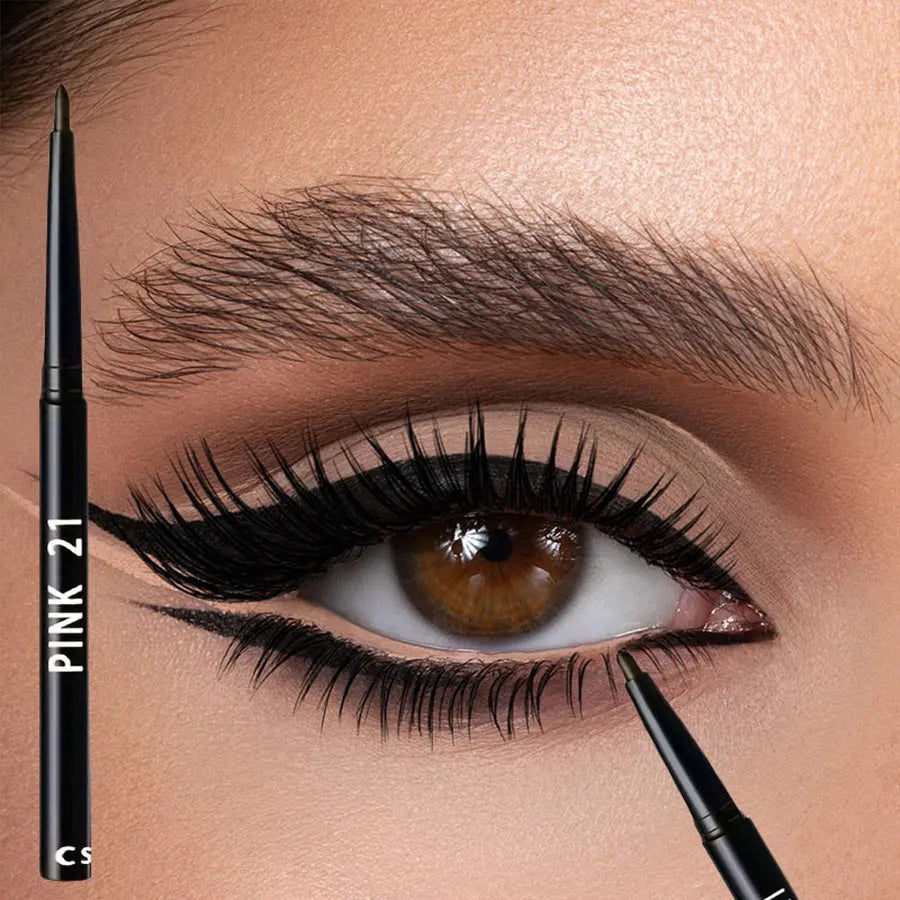 Blushimmer waterproof black eyeliner pencils set with smudge-proof, long-lasting formula, ideal for beginner eye makeup application.