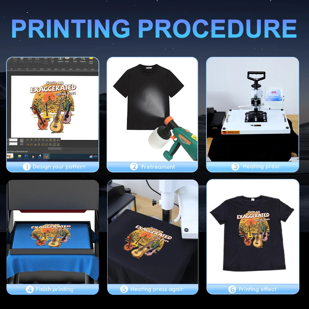 A3 DTG Printer impresora A4 L805 DTG Flatbed Printer Direct Print to Clothes Printing Machine A3 DTG Direct to Garment Printer