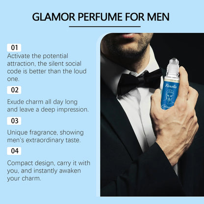 Blushimmer Roxelis 10ml pheromone perfume roller ball, natural long-lasting fragrance for flirting and dating, charming scent.