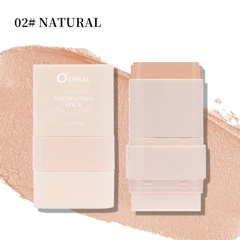 Blushimmer O'cheal Two in One Concealer Foundation Stick with matte waterproof finish for face contouring and coverage.
