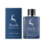 Blushimmer Roxelis 50ml charming perfume bottle, sleek design, designed for men with lasting scent and pheromone appeal for dating.