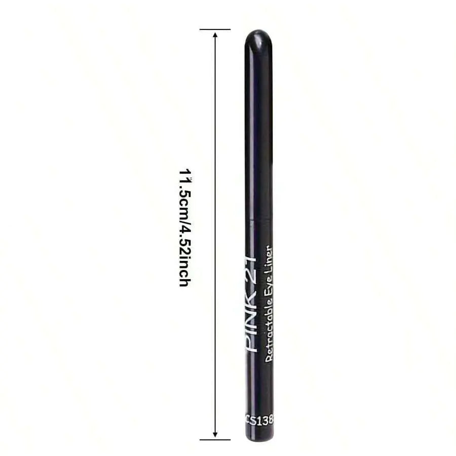 Three waterproof black eyeliner pencils by Blushimmer, smudge-proof, long-lasting, and beginner-friendly eye makeup product.