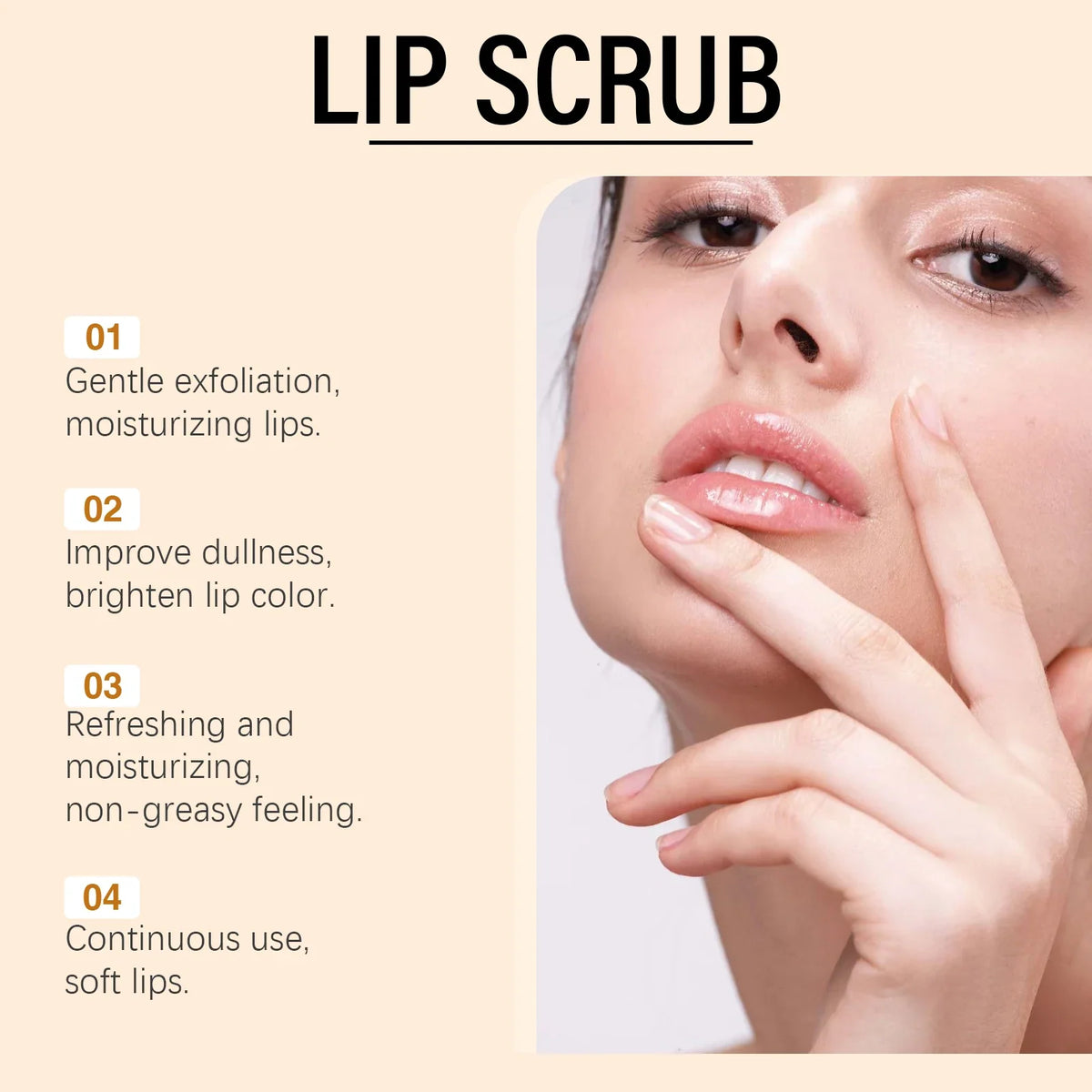 Blushimmer Ouhoe 50g turmeric lip scrub with natural exfoliants, moisturizing and nourishing for smooth, plump, crack-free lips.