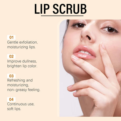 Blushimmer Ouhoe 50g turmeric lip scrub with natural exfoliants, moisturizing and nourishing for smooth, plump, crack-free lips.