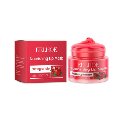 Blushimmer Eelhoe 10g red pomegranate lip sleeping mask with moisture, nourishing, and plumping properties for dry, cracked lips.