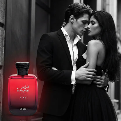 100ML Hawas Fire Eau De Parfum For Men Arabian Woody Long Lasting Fragrance Ideal Gift