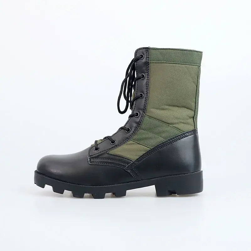 Tactical Boots Men Training Special High-Top Shoes Outdoor Shock-Absorbing Hard-Soled High-Waist Hiking Shoes