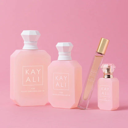 Blushimmer KAYALI Yum Boujee Marshmallow 81 Eau de Parfum Intense 100ml bottle, warm gourmand fragrance for women.