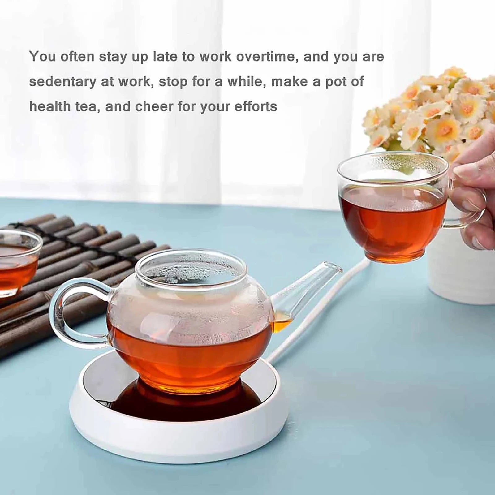 Xiaomi Mug Heater Coffee Mug Cup Warmer Smart Heating Pad Large Heating Plate Warm Mat Constant Temperature Gravity-Induction
