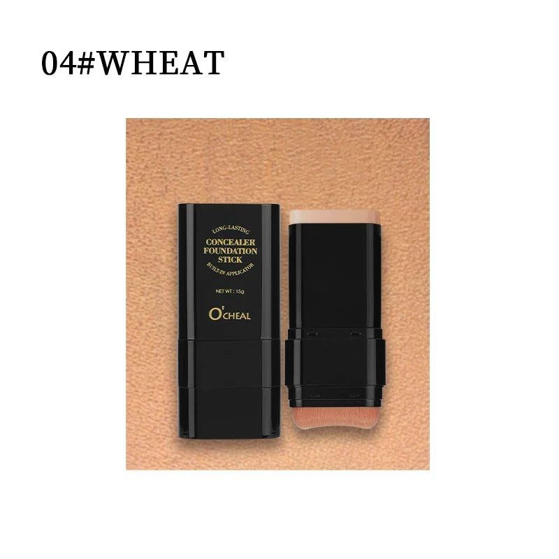 Blushimmer O'cheal Two-in-One Concealer Foundation Stick with matte, waterproof bronzer for contouring and facial coverage.