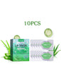 Hoygi Aloe exfoliating lip mask by Blushimmer with 10 pieces, moisturizing and plumping for smooth, repaired lips.