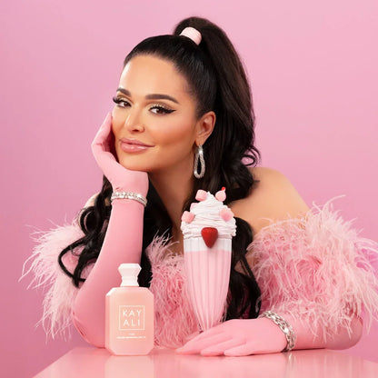 Blushimmer KAYALI Yum Boujee Marshmallow 81 Eau de Parfum Intense 100ml bottle with warm gourmand scent for women.