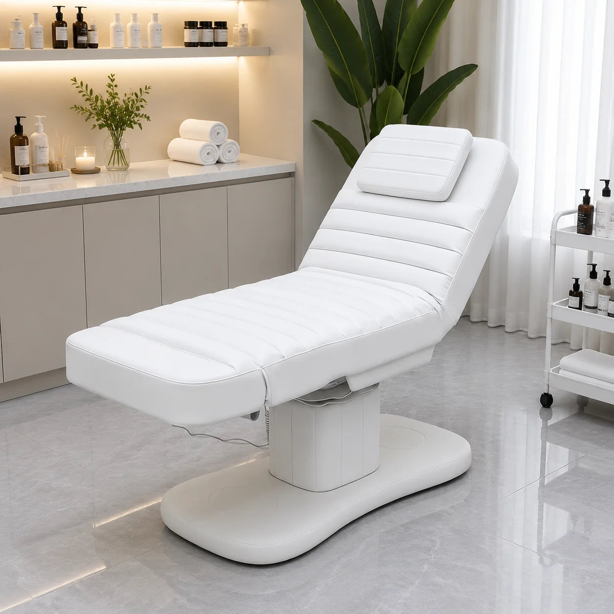 Electric Beauty Bed, PU Leather, Easy to Clean, Ergonomic, Suitable for Beauty Salons, SPA Massage Beds