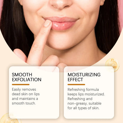Blushimmer Ouhoe 50g turmeric lip scrub with exfoliating and moisturizing ingredients to remove dead skin and improve dry lips.