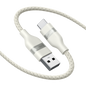 Anker USB-A to USB-C upcycled braided cable in 3 ft and 6 ft lengths, featuring durable, woven design for fast charging and data transfer.