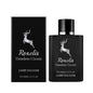 Blushimmer Roxelis 50ml men's cologne bottle with elegant design, showcasing the charming perfume for lasting freshness and attraction.