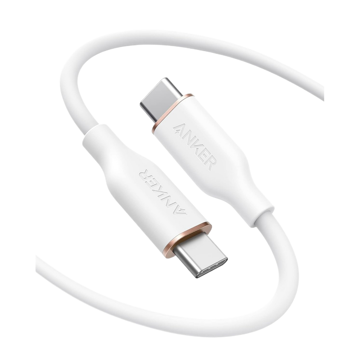 Anker 643 USB-C to USB-C silicone charging cable, durable and flexible for fast device charging.