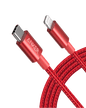 Anker 331 USB-C to Lightning charging cable, white with USB-C and Lightning connectors, designed for fast device charging.
