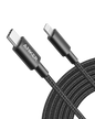 Anker 331 USB-C to Lightning charging cable showing a close-up of the black cable with USB-C and Lightning connectors.