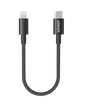 Anker 331 USB-C to Lightning charging cable, black, with USB-C and Lightning connectors visible.