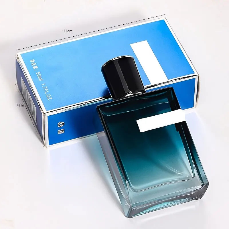 Blushimmer men's perfume bottle featuring a floral and fruity cologne scent, long-lasting fragrance with pheromone appeal.