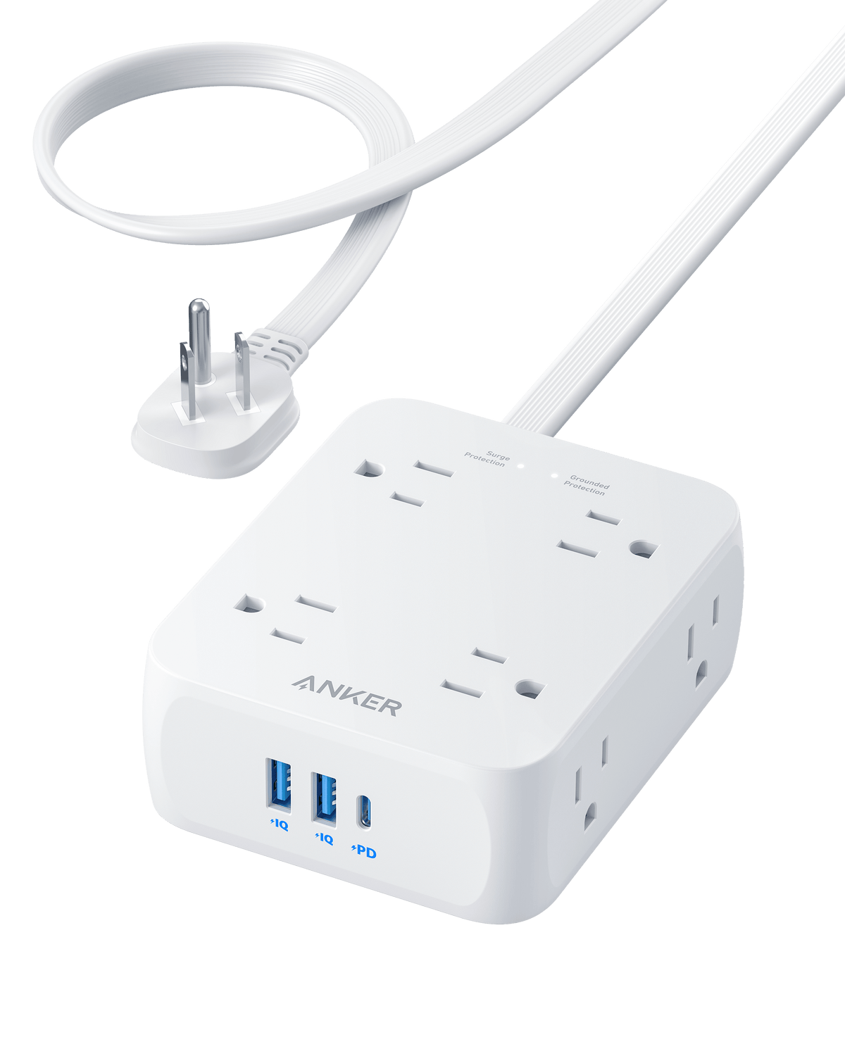 Anker 341 USB charging power strip with multiple USB ports and compact design for convenient device charging.
