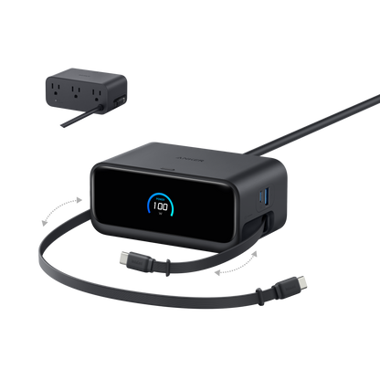 Anker Nano 7-in-1 100W charging station with multiple ports and sleek design for fast device charging.
