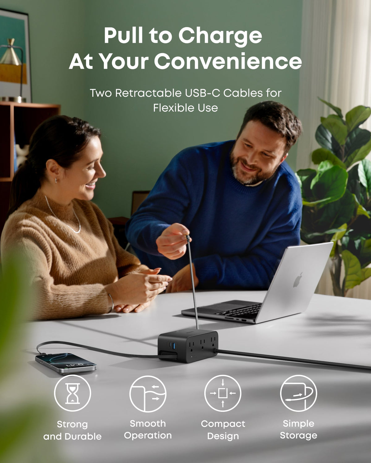 Anker Nano 7-in-1 100W charging station with multiple ports and sleek design for efficient device charging.