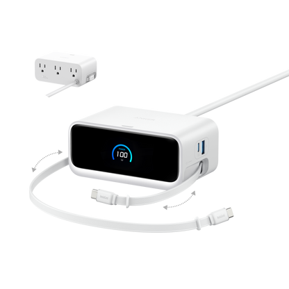 Anker Nano 7-in-1 100W charging station with multiple ports and sleek design for fast device charging.
