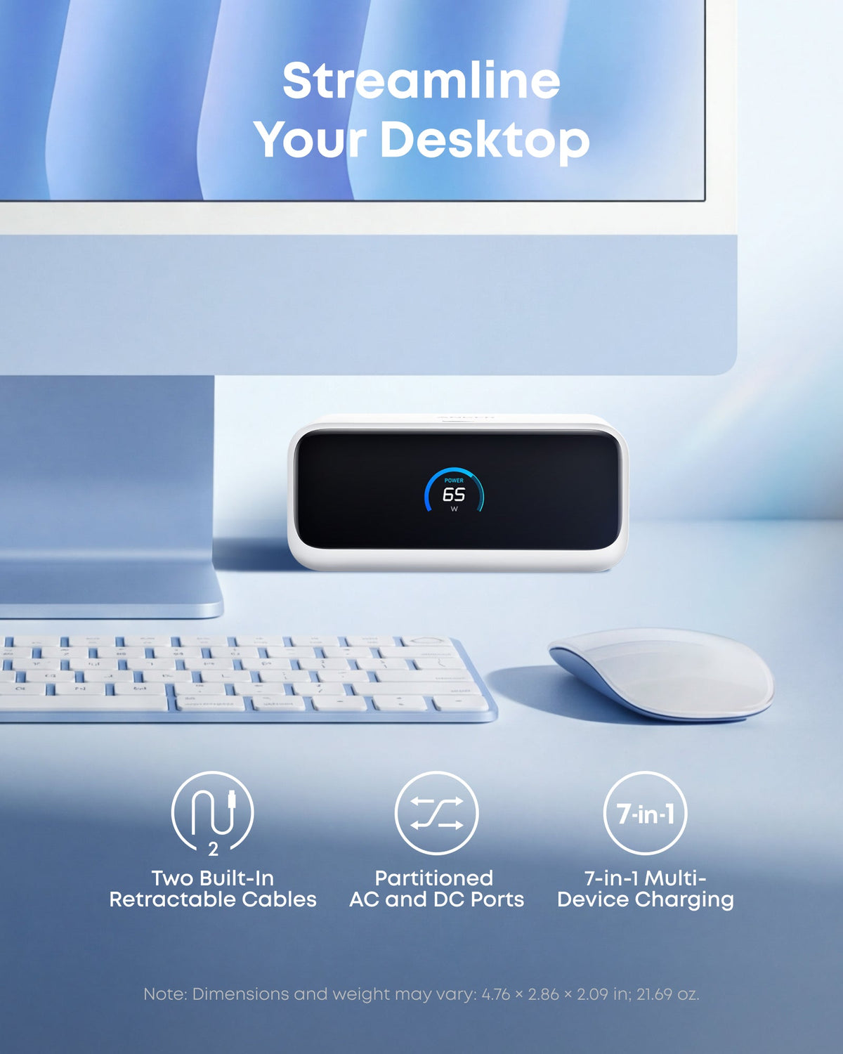 Anker Nano 7-in-1 100W charging station with multiple ports and sleek design for fast device charging.