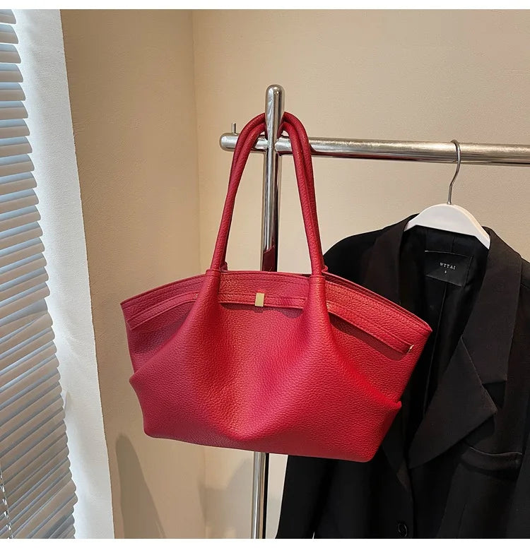Luxury fashion soft PU leather tote bag by Worldfone Direct Store, spacious women's crossbody bag for commuting and travel.