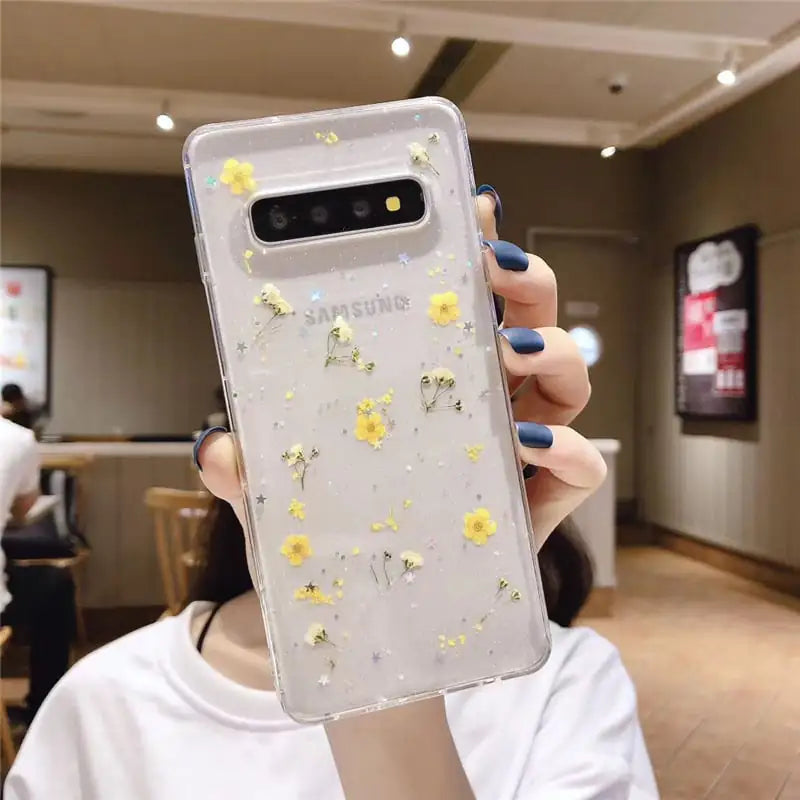 Floral Epoxy Phone Case Design with Durable Protection