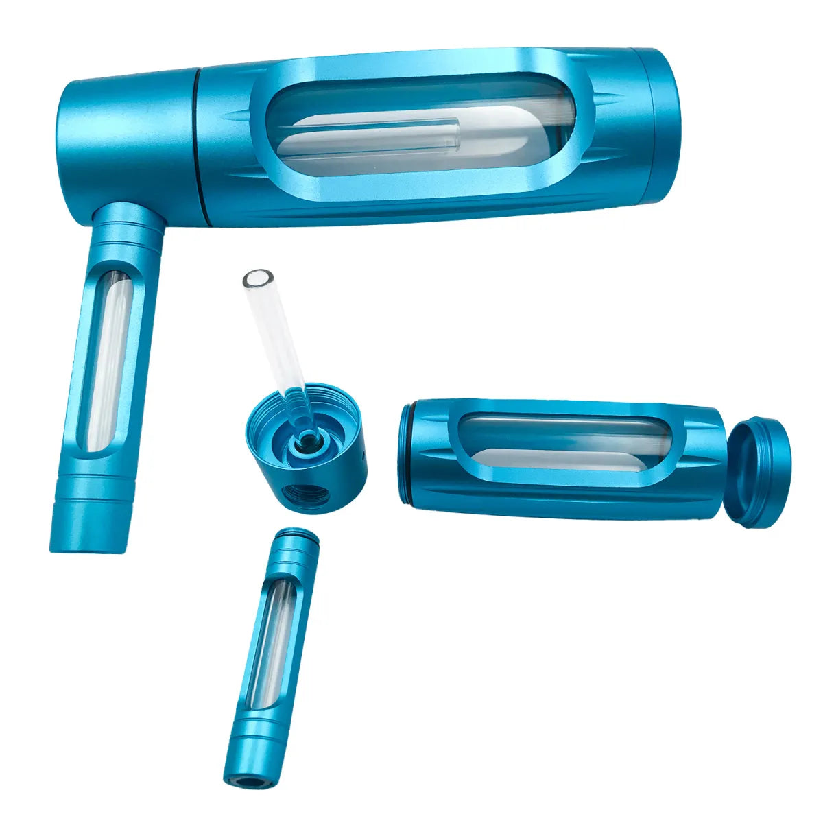 150Mm Portable Aluminum Alloy Glass Pipe With Keychain & Multi-Function Features - Durable & Compact