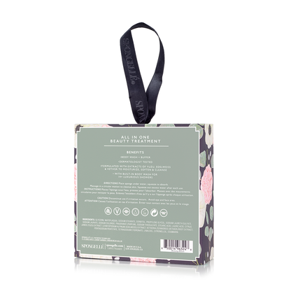 Spongellé Morning Bloom boxed flower body wash infused buffer with floral design and colorful packaging.