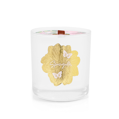 Botanica Rose candle by Spongellé, a home fragrance candle with a floral rose scent and elegant design.