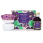 Violet Leaf Private Reserve diffuser by Spongellé featuring a elegant glass bottle with a violet leaf scent for home fragrance.