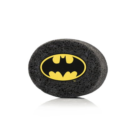 Batman™ Grape Body Buffer by Spongellé, a DC superhero body wash-infused buffer with purple and black design, textured surface.