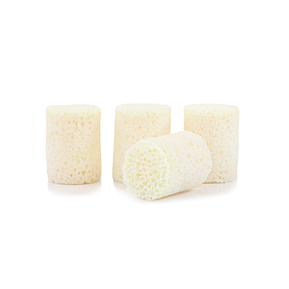 Spongellé PediPOP! peppermint Pedi Buffer Bits for smoothing and exfoliating feet, showing textured buffer pieces.