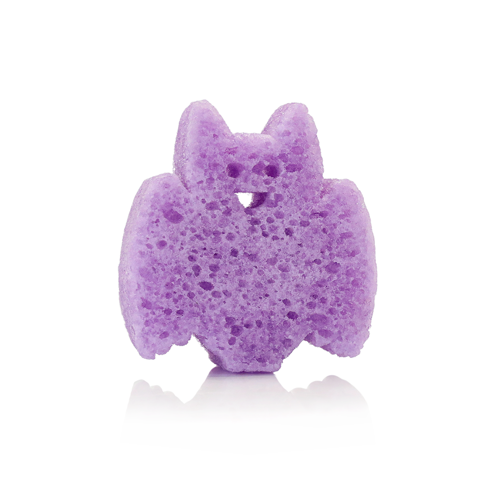 Spongellé Berry Bite Bat Boo Pals Buffer Body Wash Infused Buffer with berry-themed design and playful bat illustration