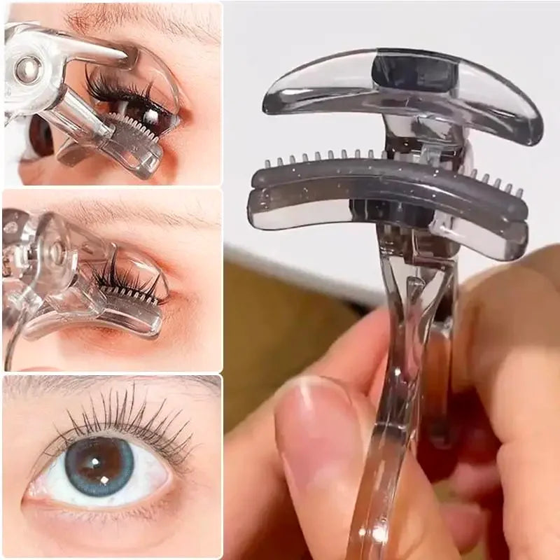 Blushimmer dual-type eyelash curler with comb, waterproof, long-lasting, natural curl, wide and partial clip options, unisex certified